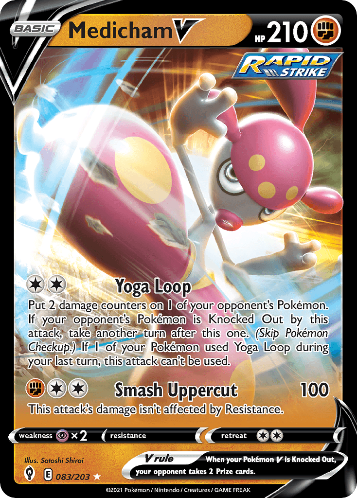 Medicham V — Evolving Skies Pokemon card