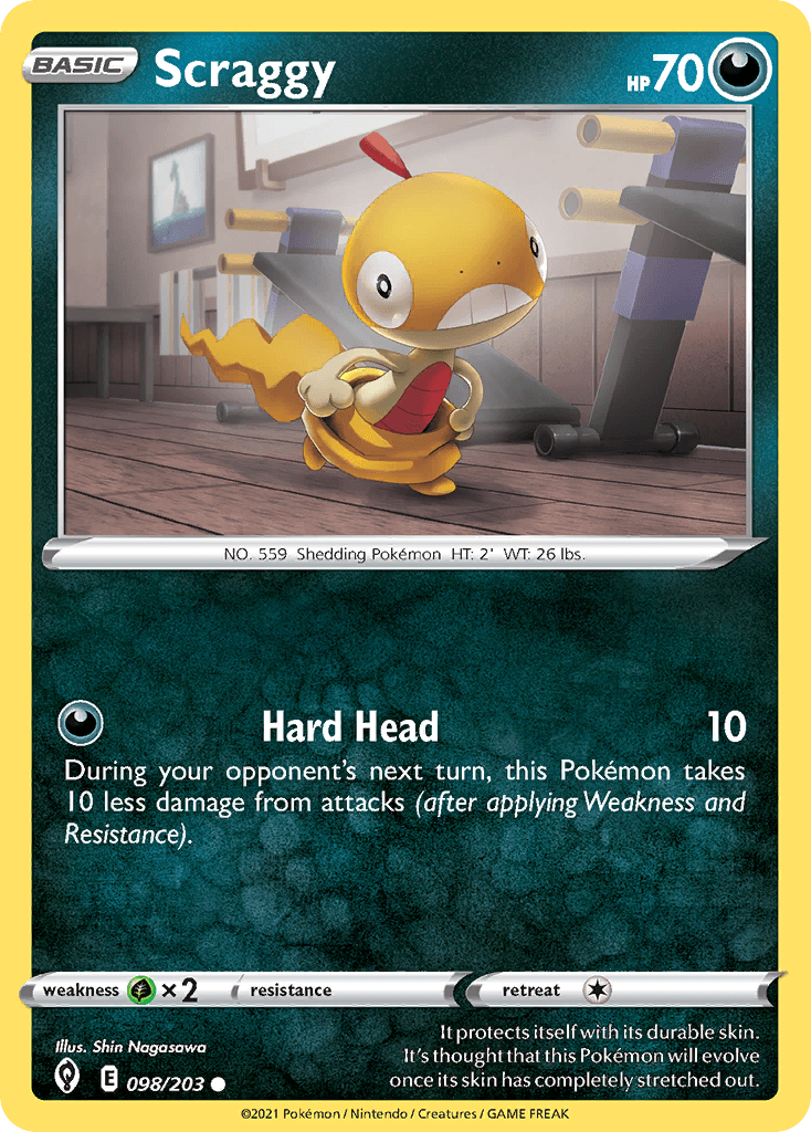 Scraggy — Evolving Skies Pokemon card