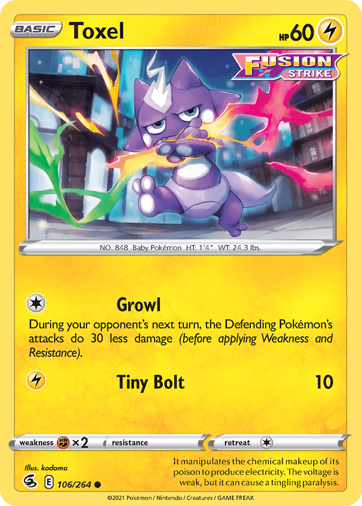 Toxel — Fusion Strike Pokemon card