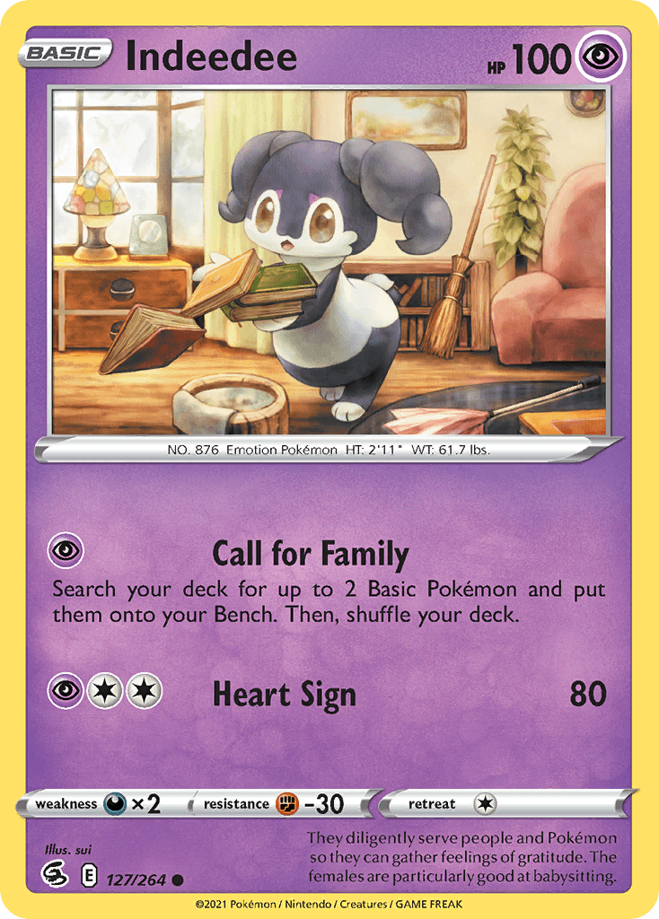 Indeedee — Fusion Strike Pokemon card