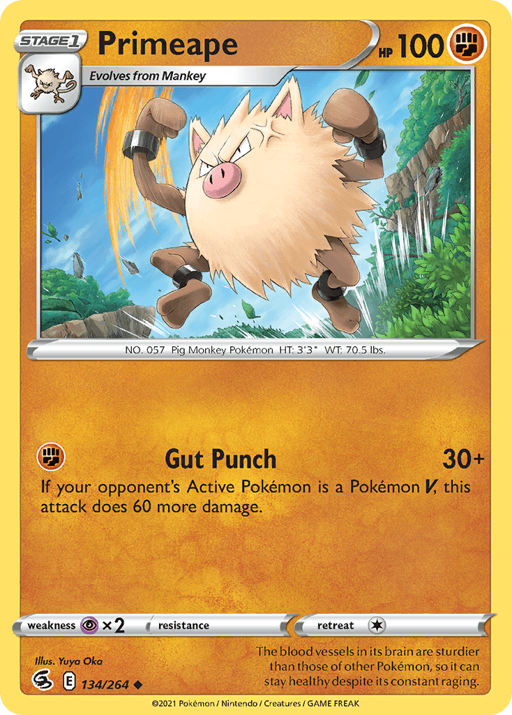 Primeape — Fusion Strike Pokemon card