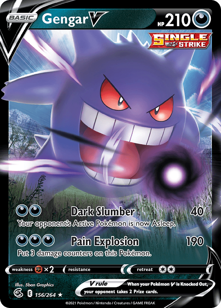 Gengar V — Fusion Strike Pokemon card