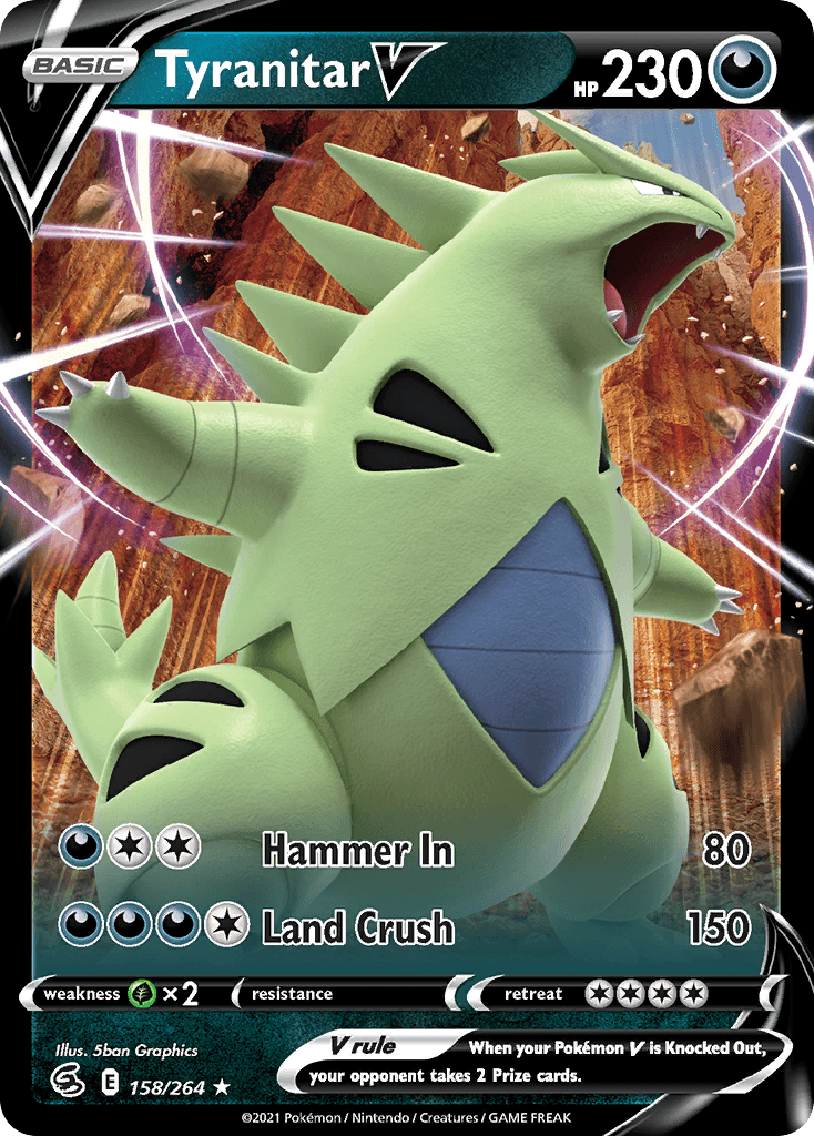 Tyranitar V — Fusion Strike Pokemon card