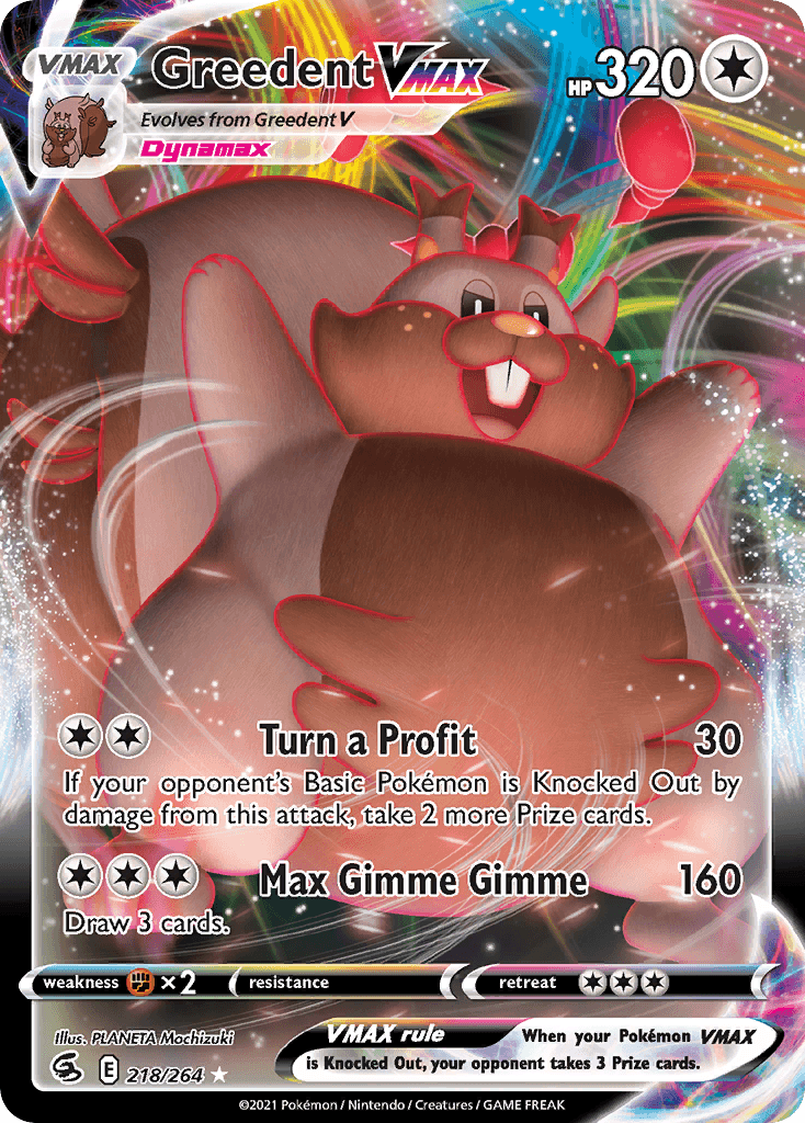Greedent VMAX — Fusion Strike Pokemon card
