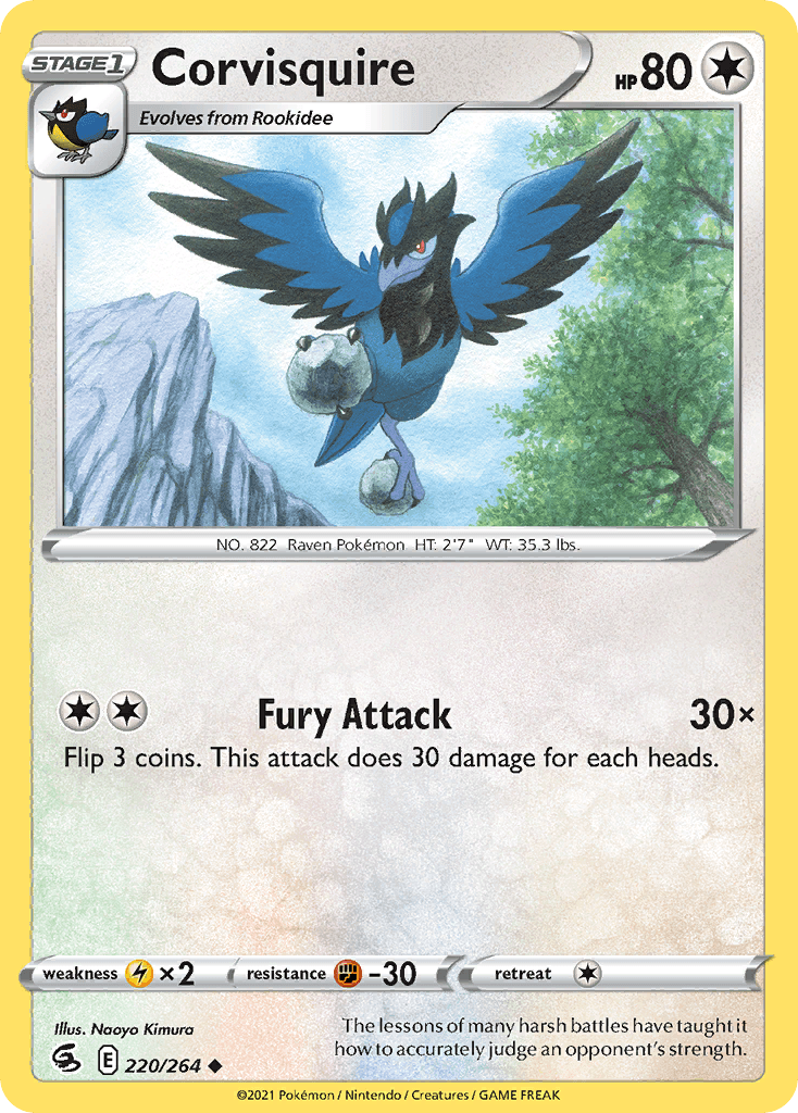 Corvisquire — Fusion Strike Pokemon card
