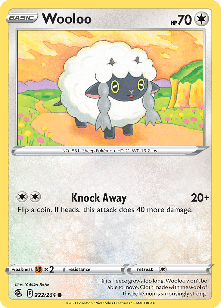 Wooloo — Fusion Strike Pokemon card