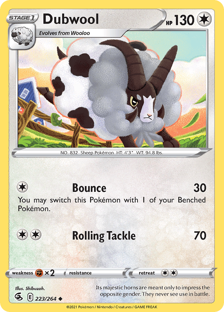Dubwool — Fusion Strike Pokemon card