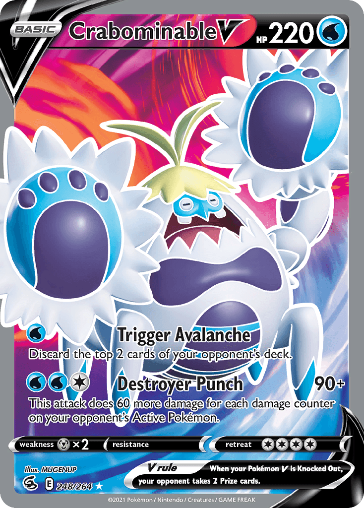 Crabominable V — Fusion Strike Pokemon card