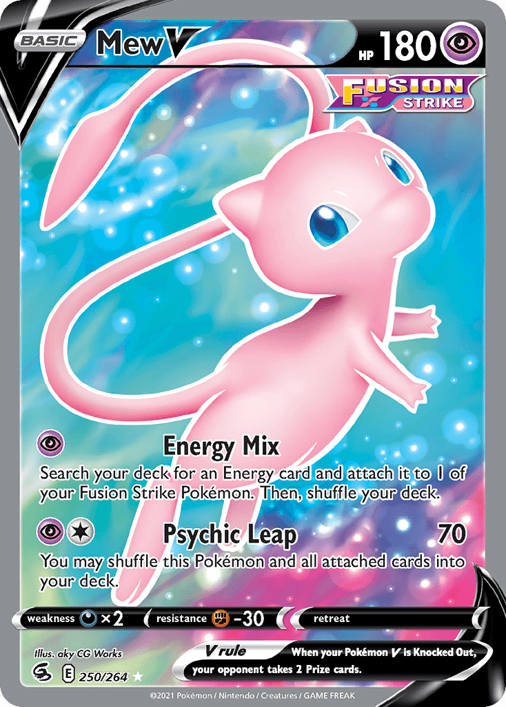 Mew V — Fusion Strike Pokemon card