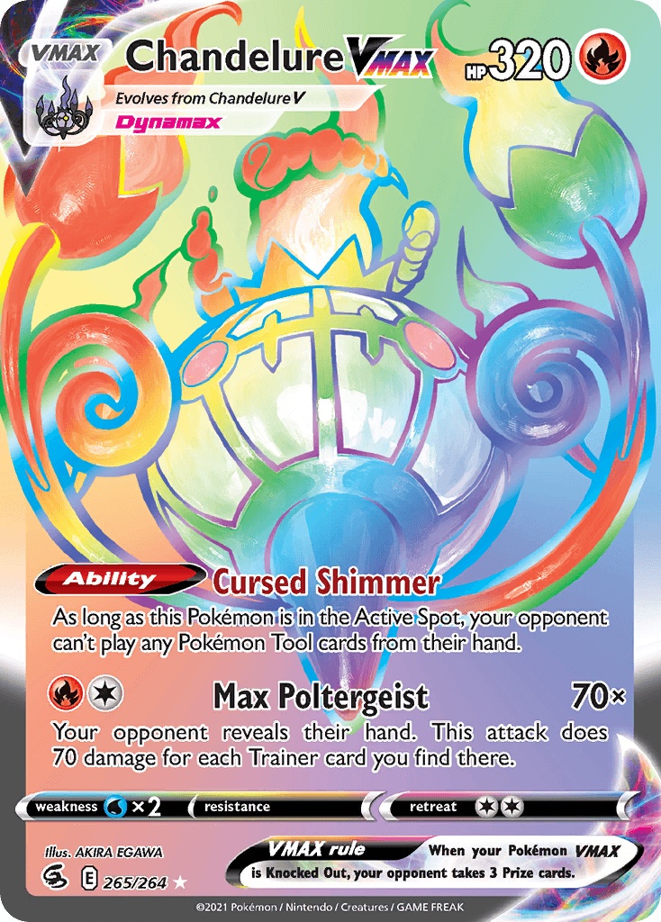 Chandelure VMAX — Fusion Strike Pokemon card