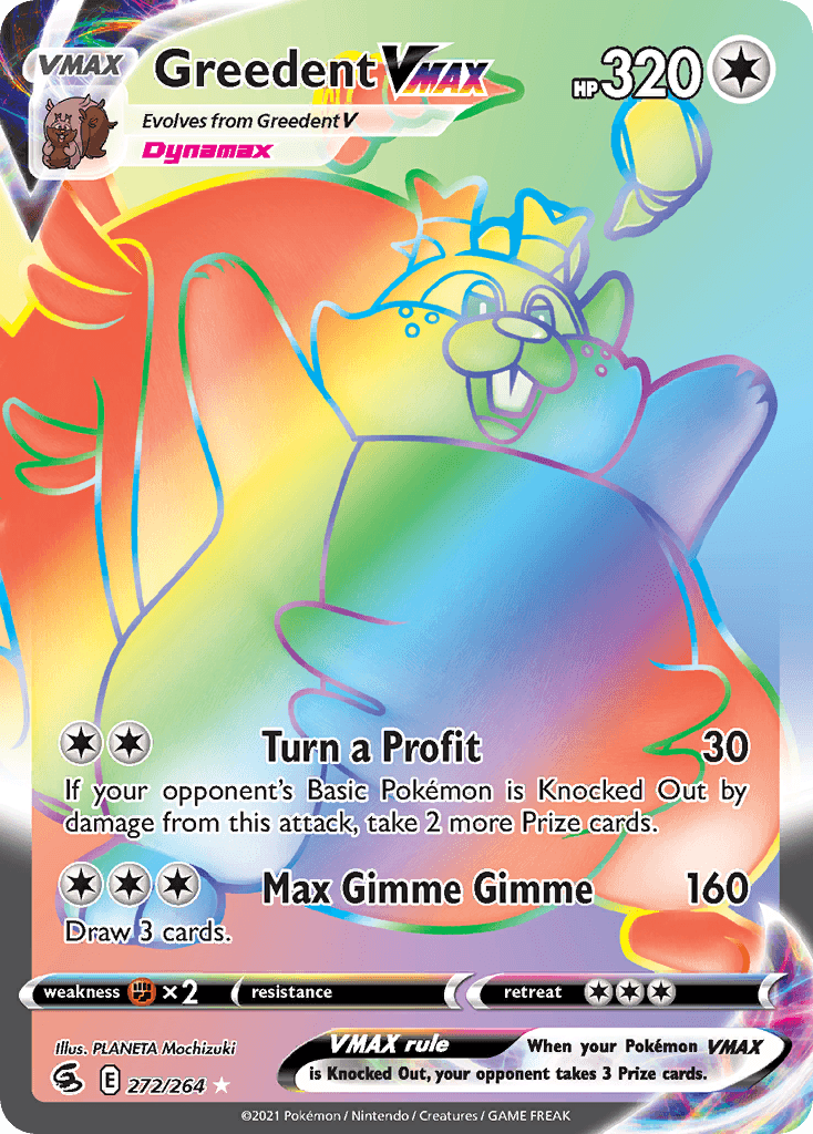 Greedent VMAX — Fusion Strike Pokemon card