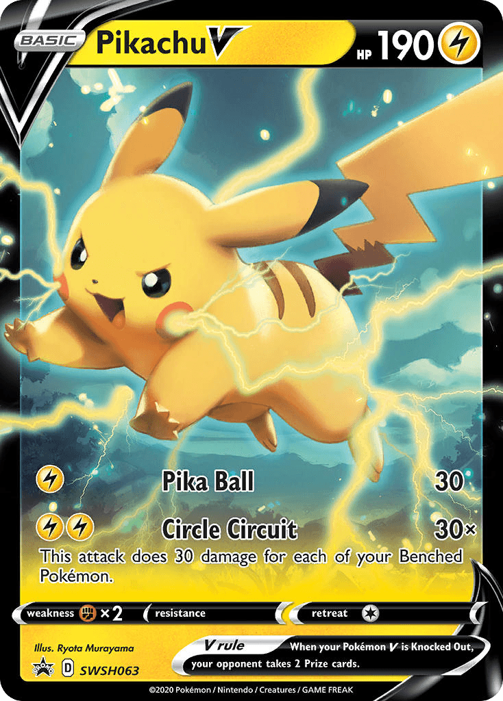Pikachu V — SWSH Black Star Promos Pokemon card