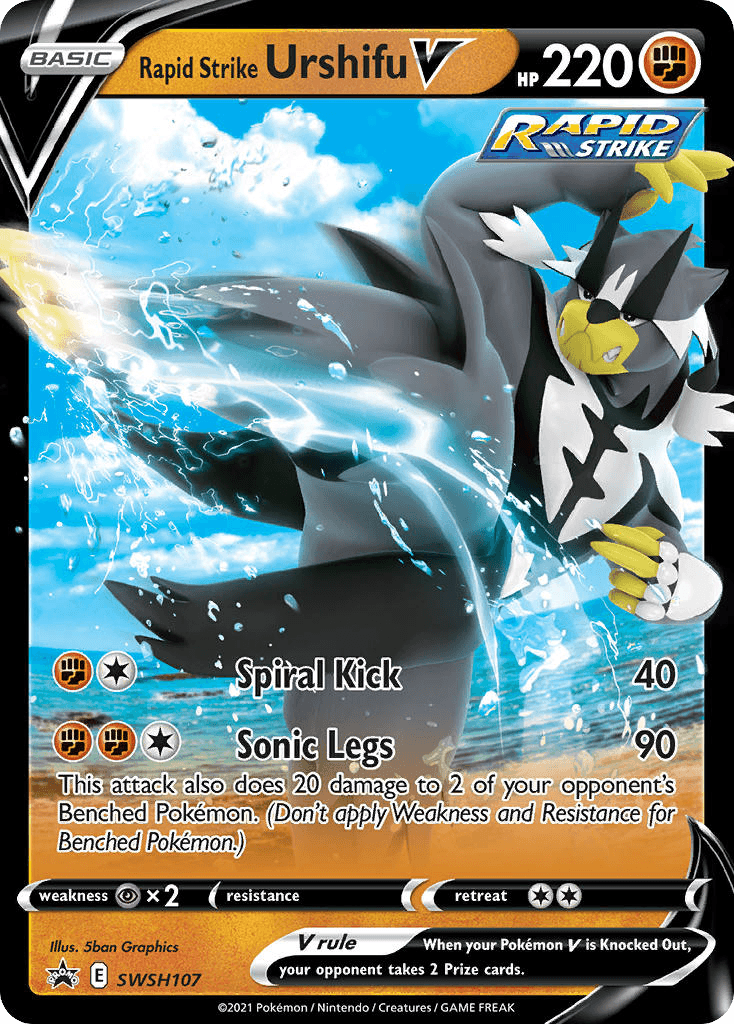 Rapid Strike Urshifu V — SWSH Black Star Promos Pokemon card