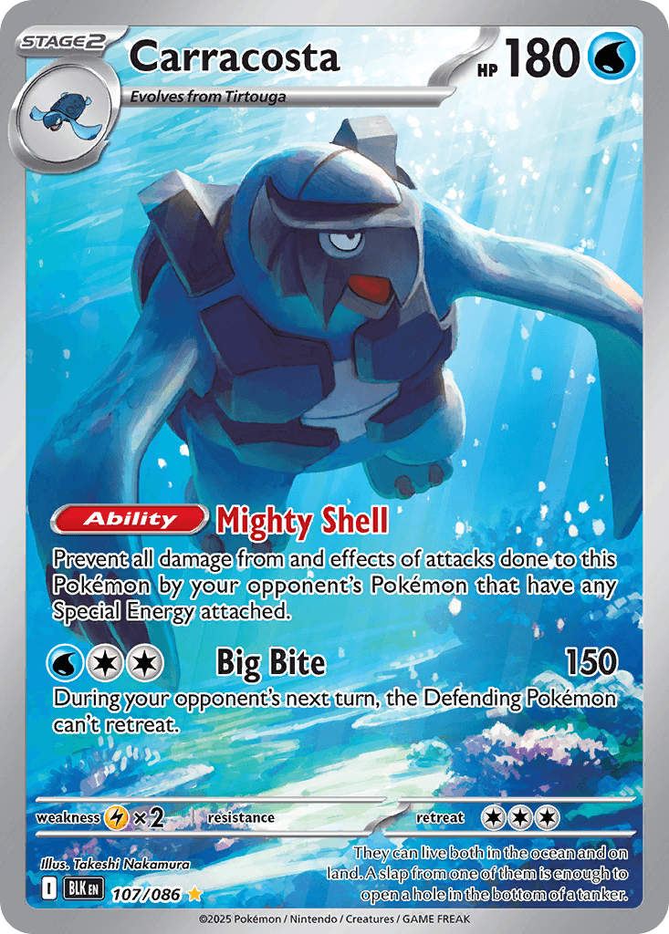 Carracosta — Black Bolt Pokemon card