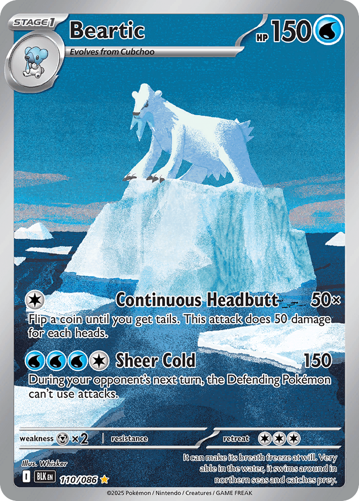 Beartic — Black Bolt Pokemon card