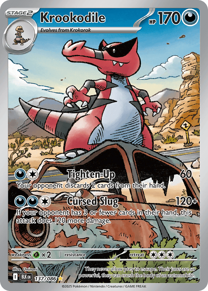 Krookodile — Black Bolt Pokemon card