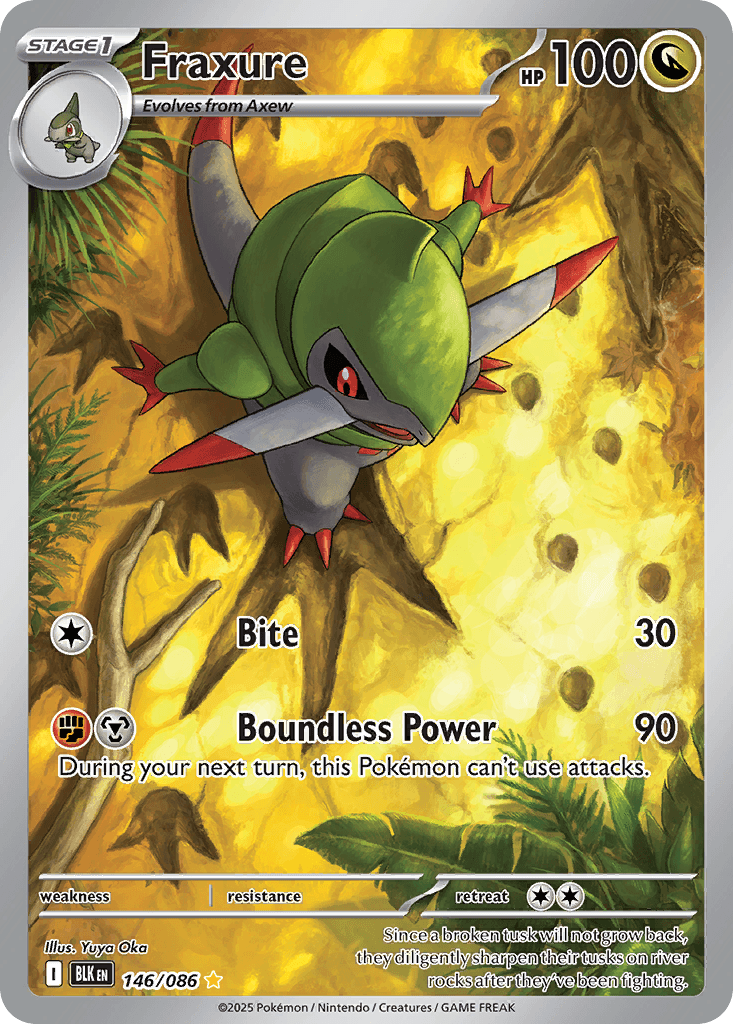 Fraxure — Black Bolt Pokemon card