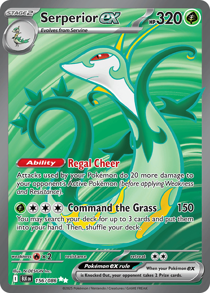 Serperior ex — Black Bolt Pokemon card