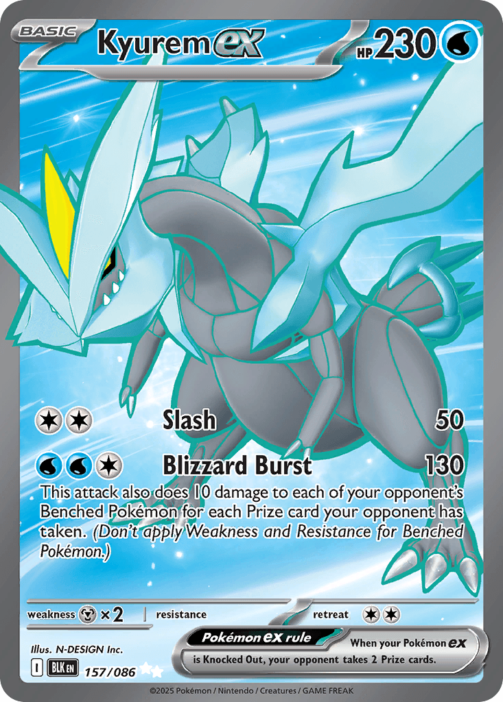 Kyurem ex — Black Bolt Pokemon card