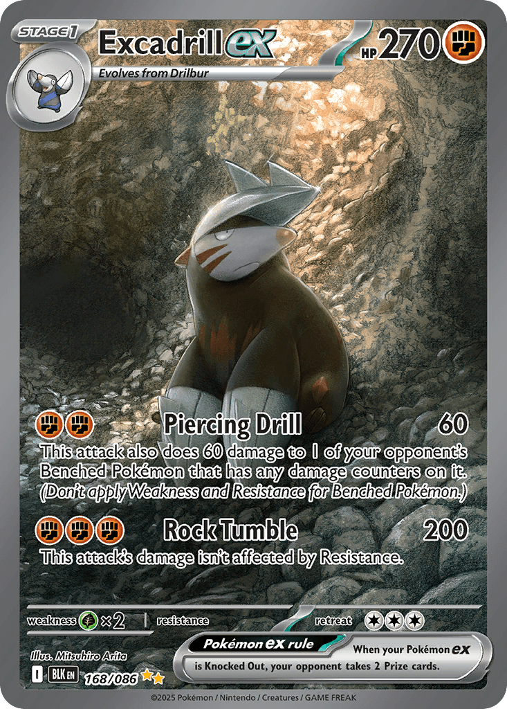 Excadrill ex — Black Bolt Pokemon card