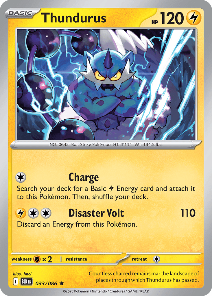 Thundurus — Black Bolt Pokemon card