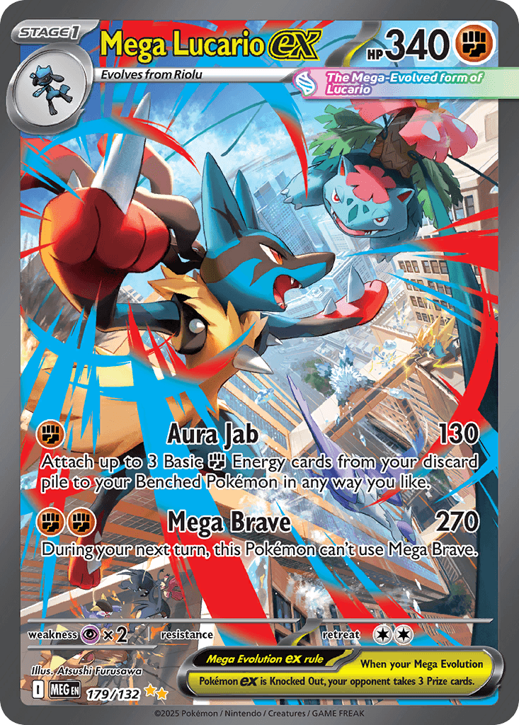 Mega Lucario ex — Mega Evolution Pokemon card