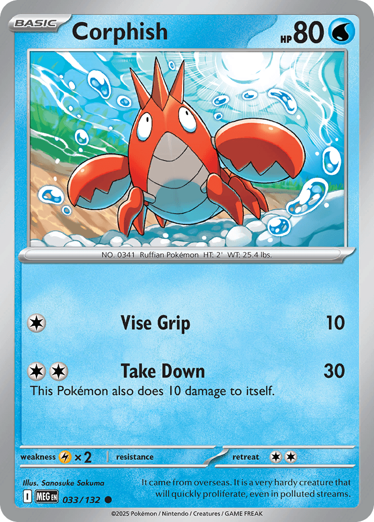 Corphish — Mega Evolution Pokemon card