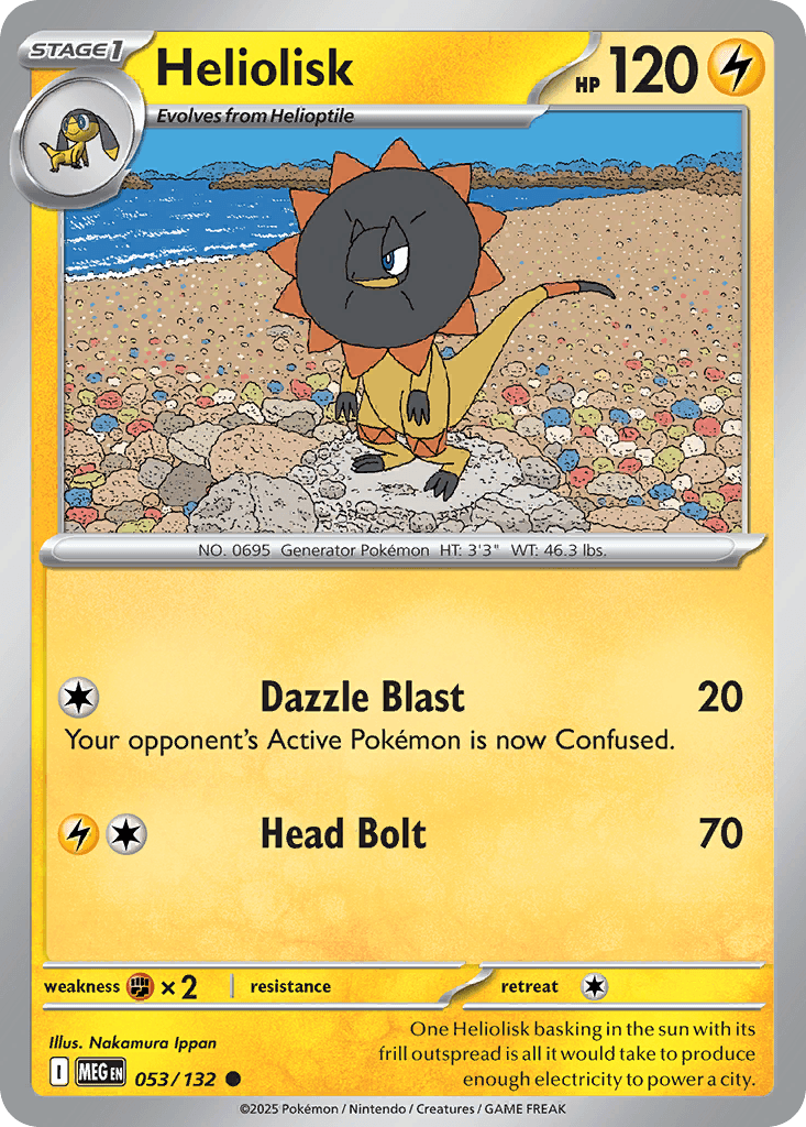 Heliolisk — Mega Evolution Pokemon card