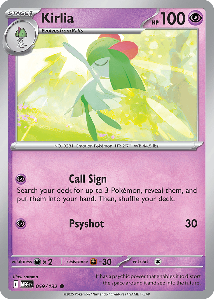Kirlia — Mega Evolution Pokemon card