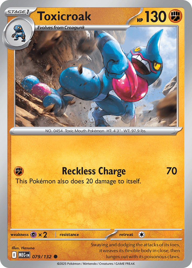 Toxicroak — Mega Evolution Pokemon card