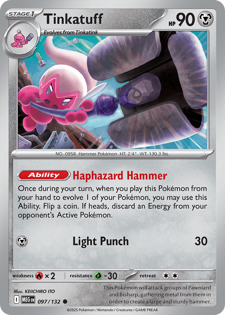 Tinkatuff — Mega Evolution Pokemon card