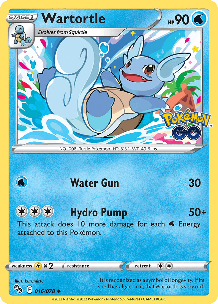 Wartortle — Pokémon GO Pokemon card