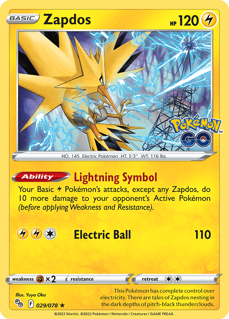 Zapdos — Pokémon GO Pokemon card
