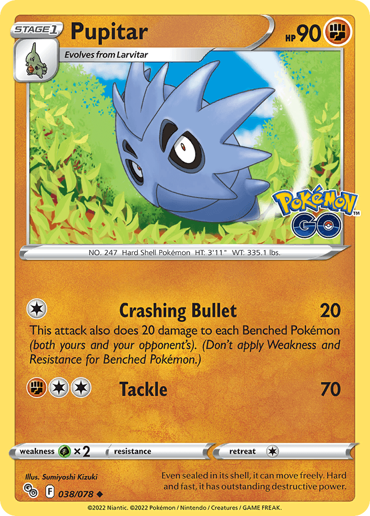 Pupitar — Pokémon GO Pokemon card