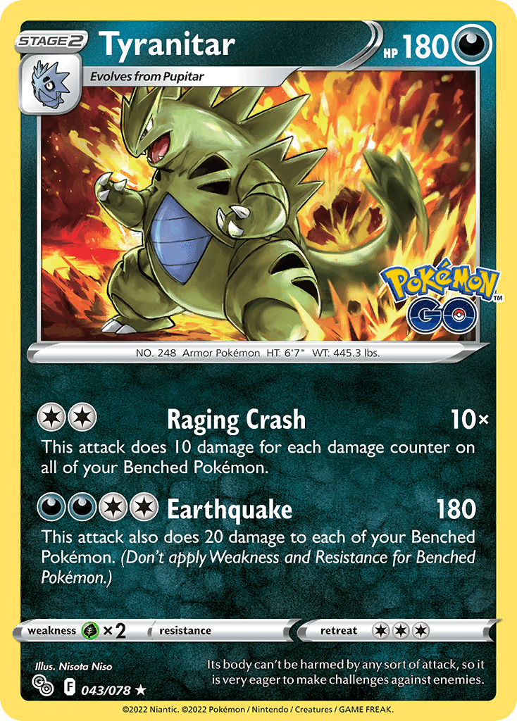 Tyranitar — Pokémon GO Pokemon card