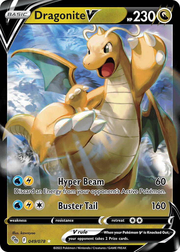 Dragonite V — Pokémon GO Pokemon card
