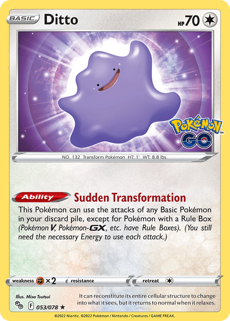 Ditto — Pokémon GO Pokemon card