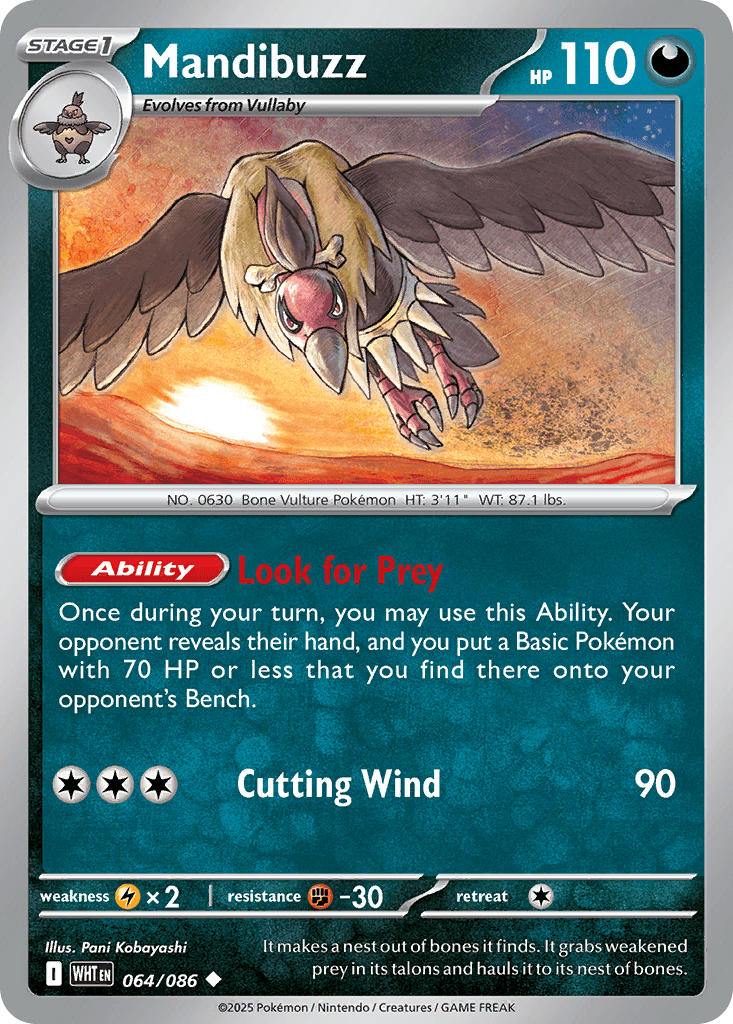 Mandibuzz — White Flare Pokemon card