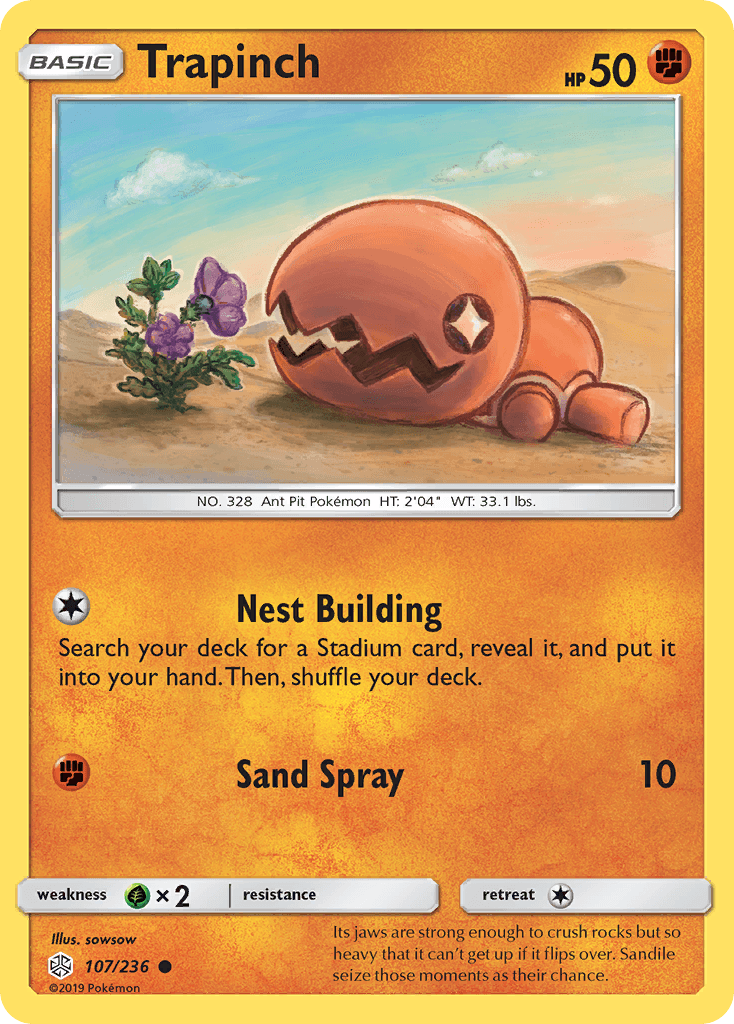 Trapinch — Cosmic Eclipse Pokemon card