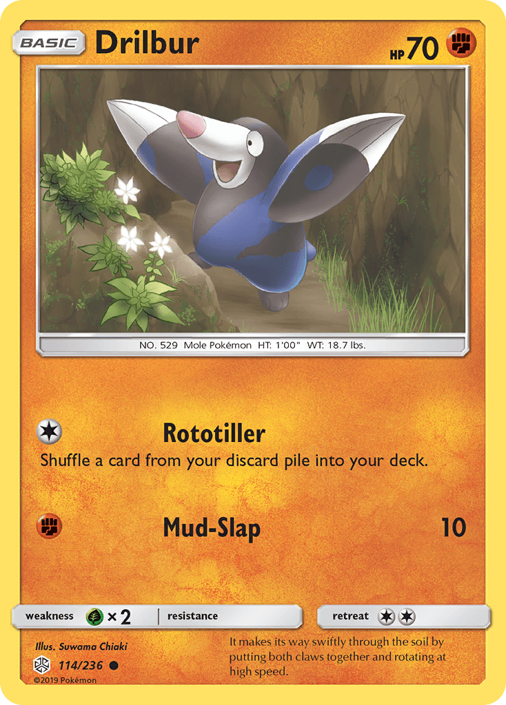 Drilbur — Cosmic Eclipse Pokemon card