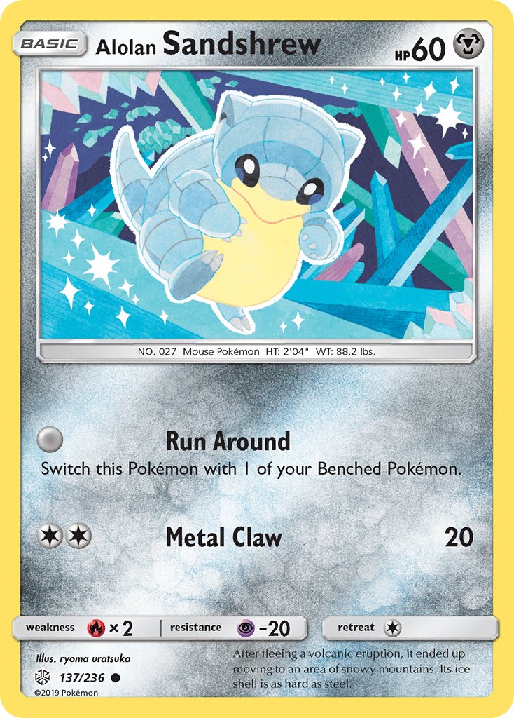Alolan Sandshrew — Cosmic Eclipse Pokemon card