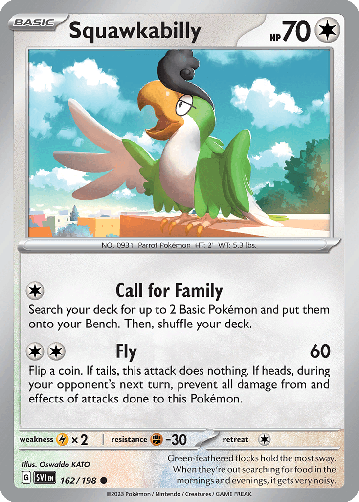 Squawkabilly — Scarlet & Violet Pokemon card