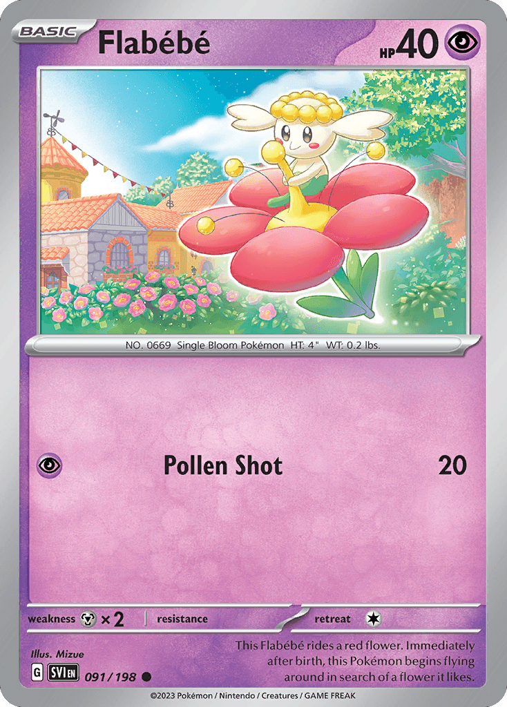 Flabébé — Scarlet & Violet Pokemon card
