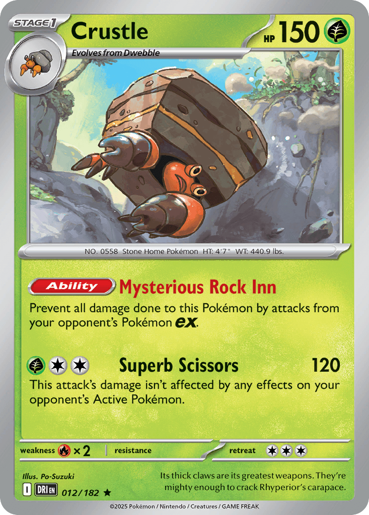 Crustle — Destined Rivals Pokemon card
