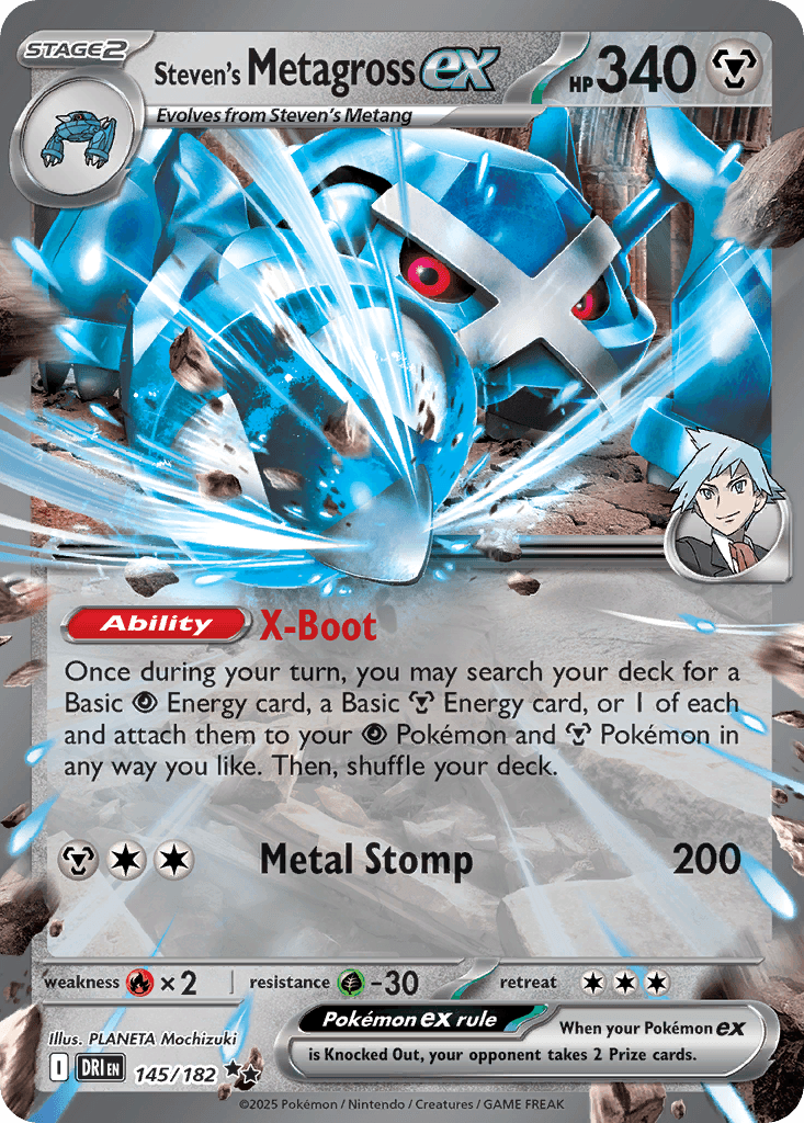 Steven's Metagross ex — Destined Rivals Pokemon card