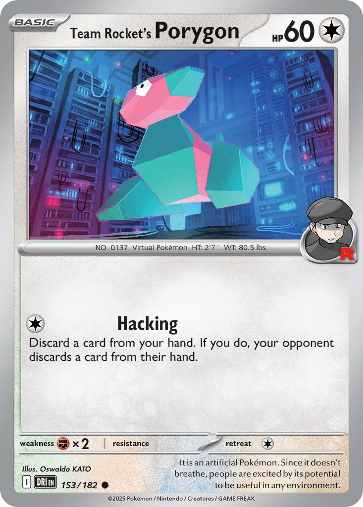 Team Rocket's Porygon — Destined Rivals Pokemon card