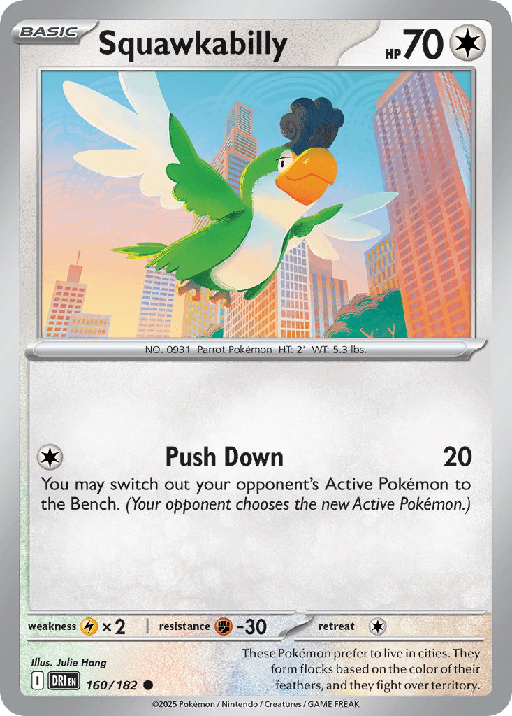 Squawkabilly — Destined Rivals Pokemon card