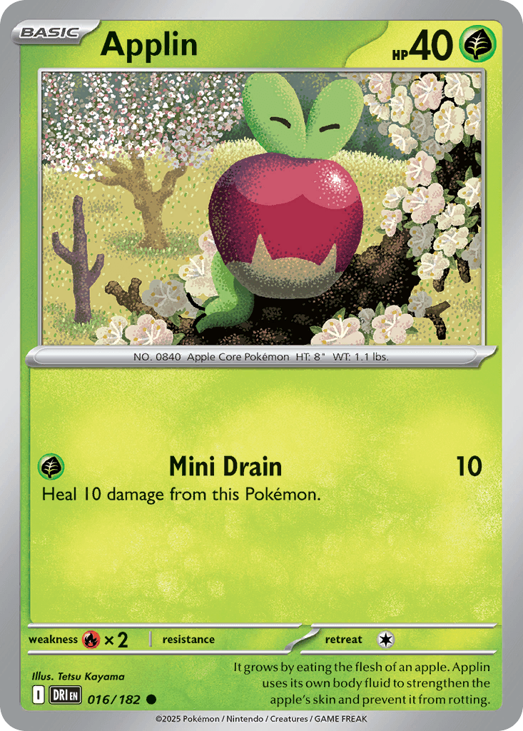 Applin — Destined Rivals Pokemon card