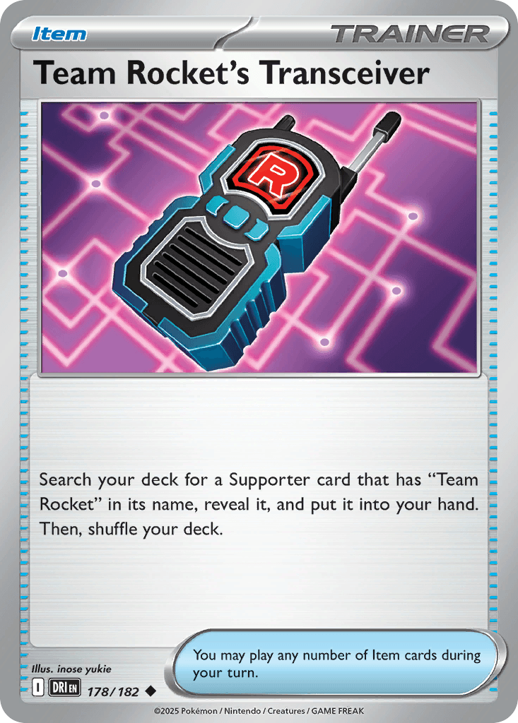 Team Rocket's Transceiver — Destined Rivals Pokemon card