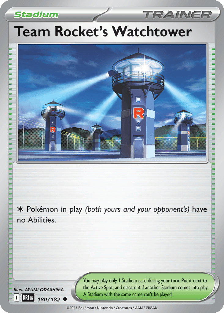 Team Rocket's Watchtower — Destined Rivals Pokemon card